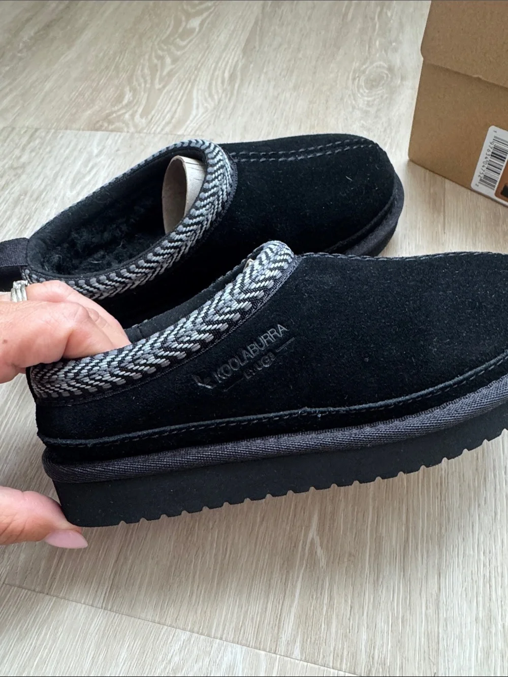 BRAND NEW UGG Koolaburra Kids Black Slip-On